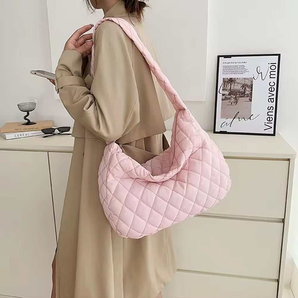 Luvikno | Polstret Ballett Extra Large Puffer Tote Crossbody Polstret Skulderveske