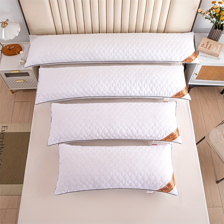 LuxurySoft - Ekstra Lang Hypoallergenisk Pute for Rygg- og Side-sovende, Myk og Pustende, Maskinvaskbar | Luvikno