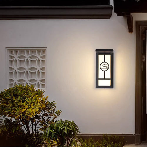 Moderne Industriell Kuboid Aluminium Akryl LED Vanntett Utendørs Vegglampe For Utendørs Patio | Luvikno