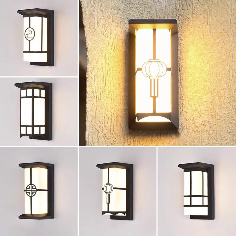 Moderne Industriell Kuboid Aluminium Akryl LED Vanntett Utendørs Vegglampe For Utendørs Patio | Luvikno