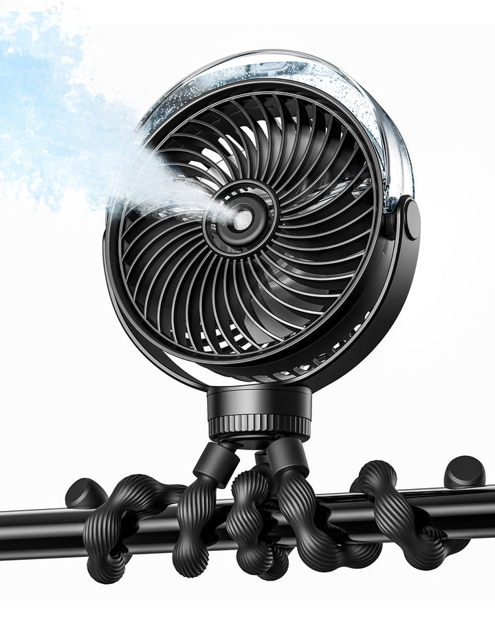 Misting Barnevognvifte – Bærbar Babyvifte med Spray | Luvikno