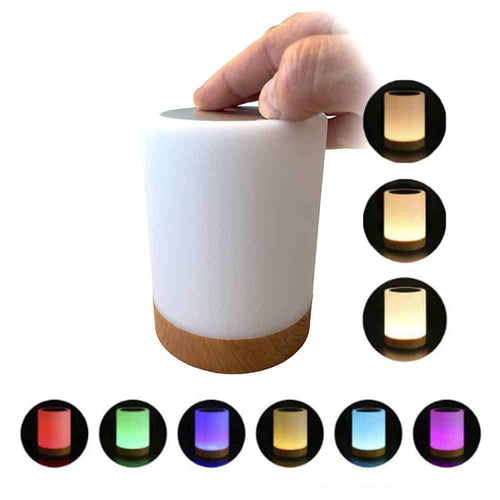LED dimbar bordlampe med berøring & RGB fargeendring | Luvikno