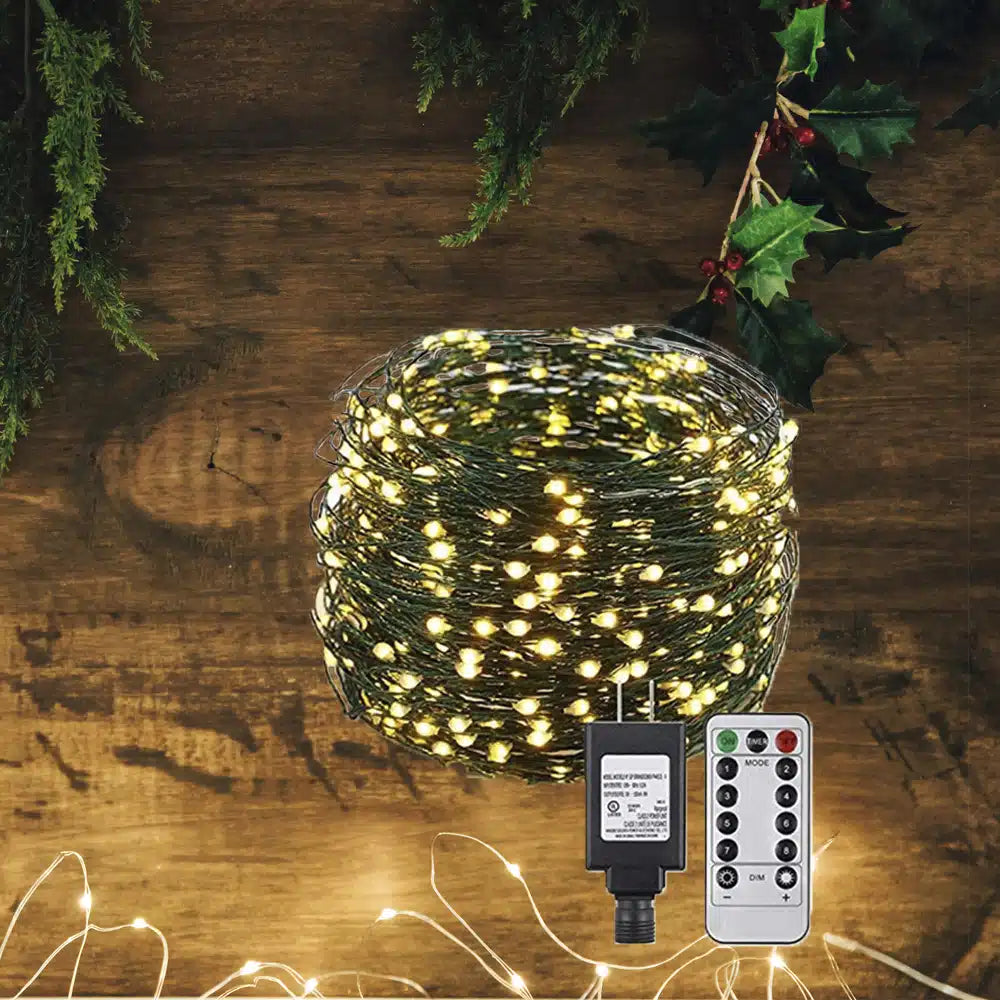 LED lyslenker med fjernkontroll og 8 lysinnstillinger – 30/40/50 meter – | Luvikno