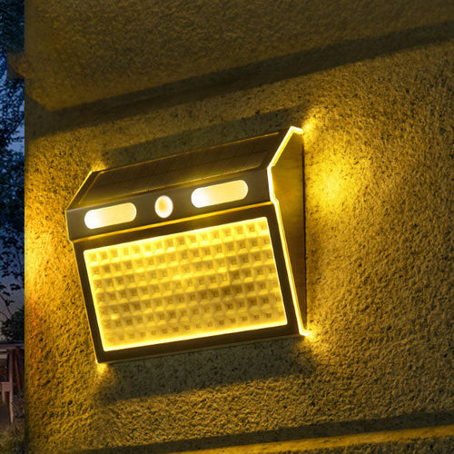 Solargenerator Induksjon Rustfritt Stål Trapezoidal LED Utendørs Vanntett Vegglampe | Luvikno