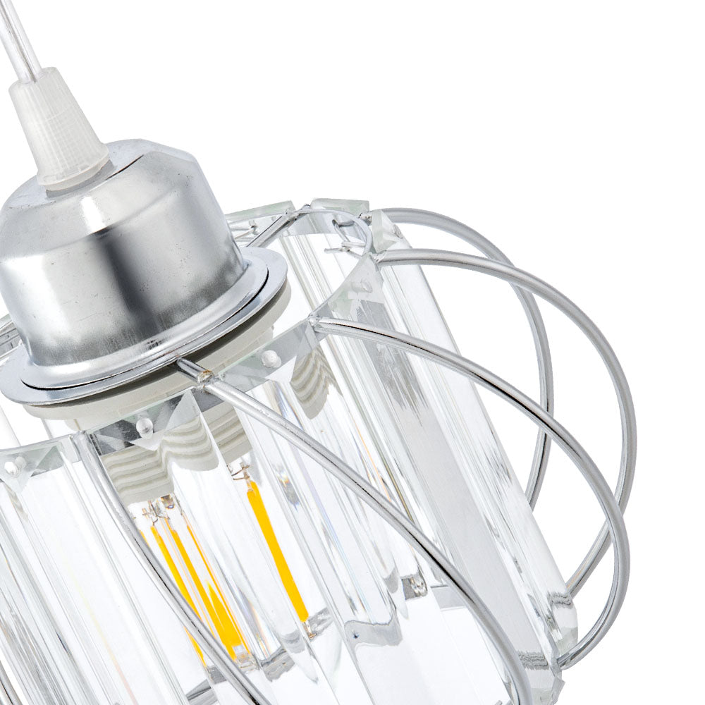 Pendellampe svart glass kule taklampe Luvikno