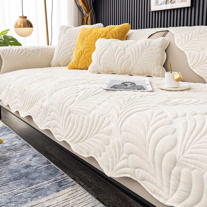 Leaf Cotton Mat Anti-scratch Protective Couch Cover 70x210 | Luvikno