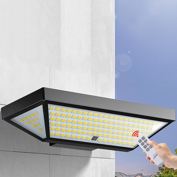 Enkel soltrapezoid LED multifunksjonell utendørs vanntett hagevegglampe | Luvikno