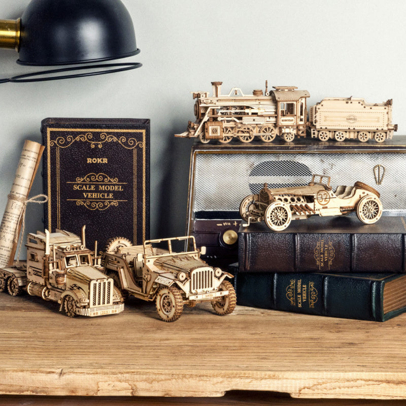 Super Tre Wooden Mechanical Model Puzzle Set | Luvikno