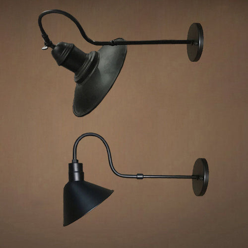 Tradisjonell Vintage Horn Jern 1-Lykt Utendørs Vegglampe For Entré | Luvikno