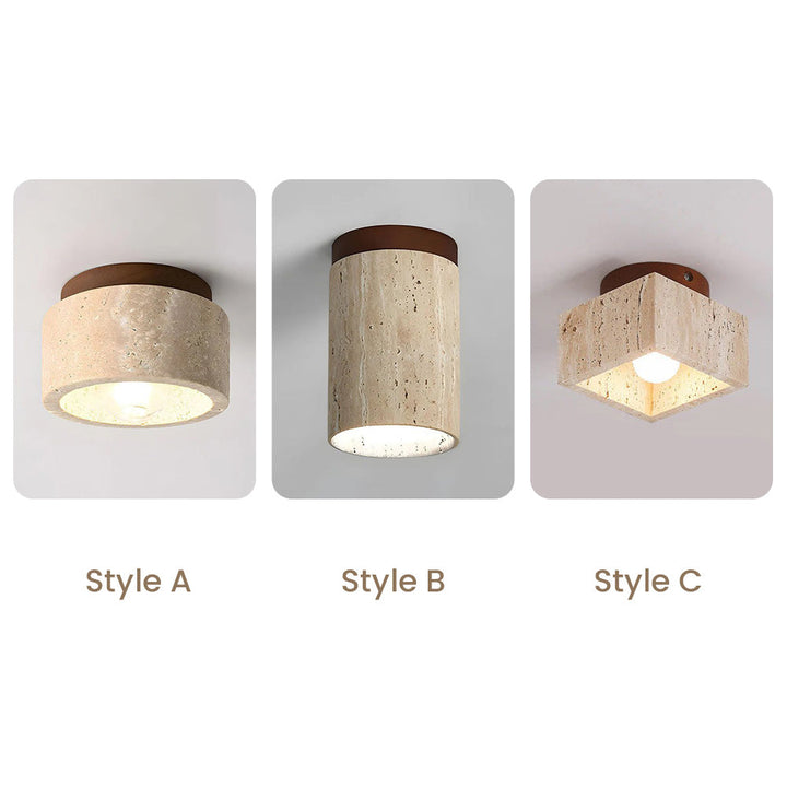 Taklampe Tre Sylinder Flush Mount Fixture Luvikno