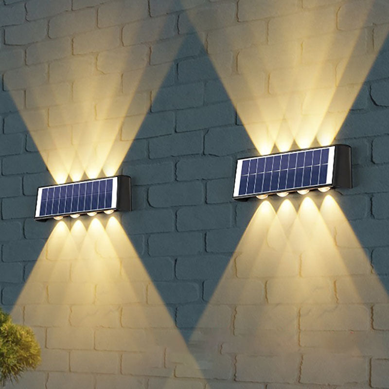 Luvikno | Lumiora Moderne Solar-LED Vegglampe for Utebruk | Rektangulært Design | IP56 Vanntett | Ulike Størrelser og Lys Intensiteter