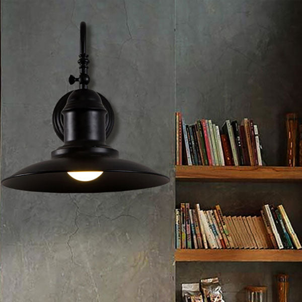 Tradisjonell Vintage Horn Jern 1-Lykt Utendørs Vegglampe For Entré | Luvikno