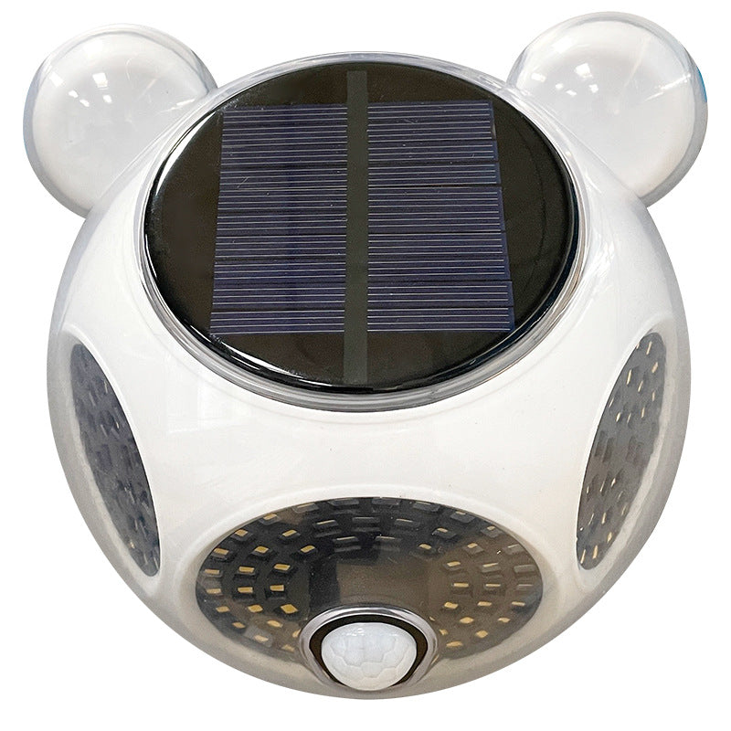 Solar Body Sensor Rund Form LED Patio Utendørs Vegglys Lampe | Luvikno