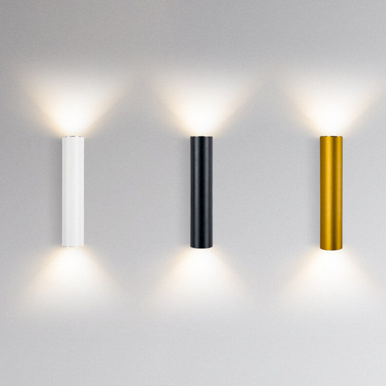 Luvikno | Enkel Aluminium Sylinderformet 2-Lykt Vegglampe