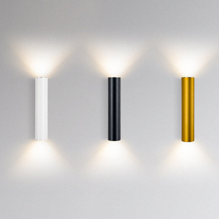 Luvikno | Enkel Aluminium Sylinderformet 2-Lykt Vegglampe