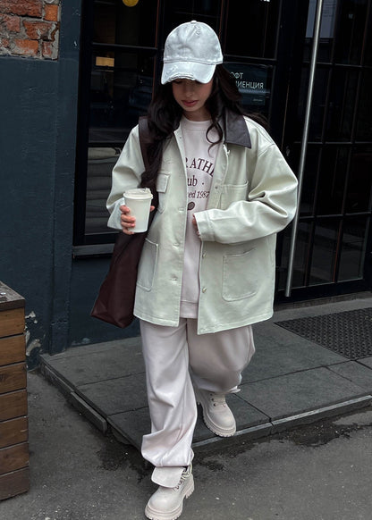 Luvik | Ease - Plus Size Napakka Napillinen Yksityiskohtajakku