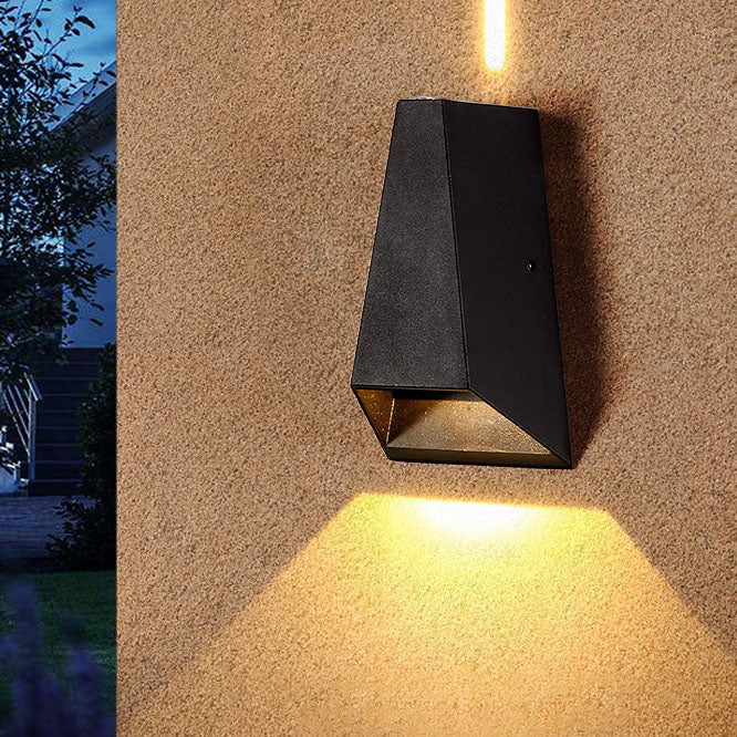 Utendørs moderne søylegeometri LED vanntett vegglampe | Luvikno