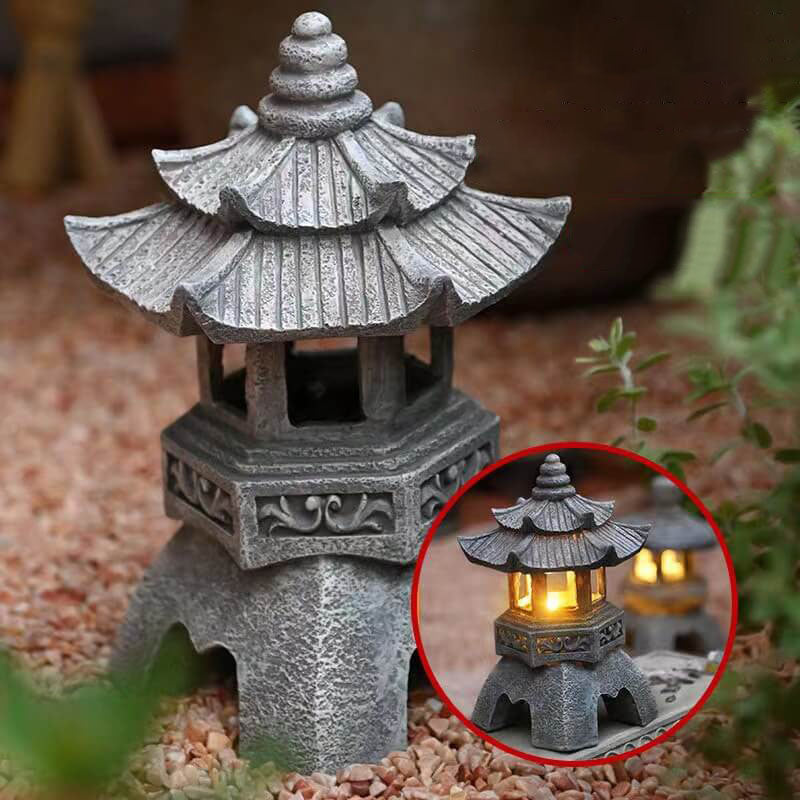 Retro dekorativ solturbinresin LED utendørs landskapsbelysning | Luvikno