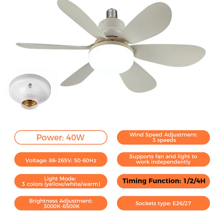 Takvifte med LED-lampe | Luvikno