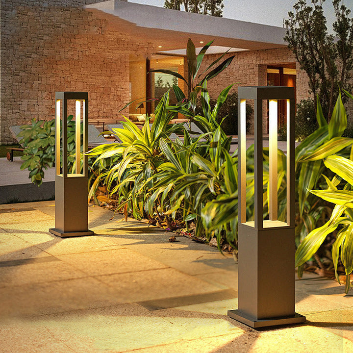 Moderne Minimalistisk Vanntett Sylinder Firkantet Aluminium LED Landskapslys For Hage | Luvikno