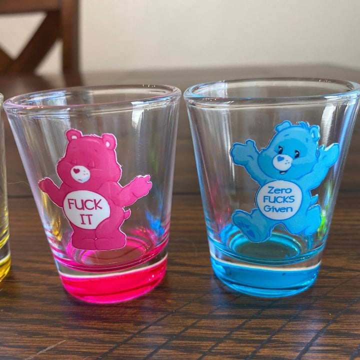 Swear Bears Shot Glasses Set, 6 Pieces | Luvikno