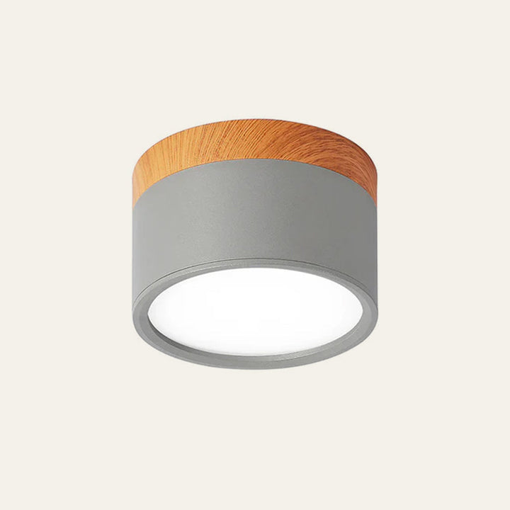 Taklampe med rosa flush trefinish Luvikno