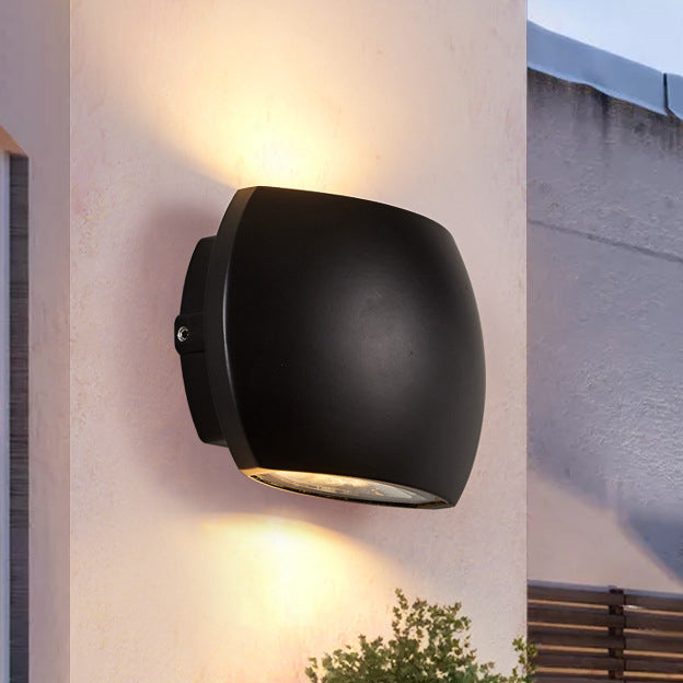Moderne Industriell Halvsirkel Aluminium LED Utendørs Vegglampe For Hage | Luvikno