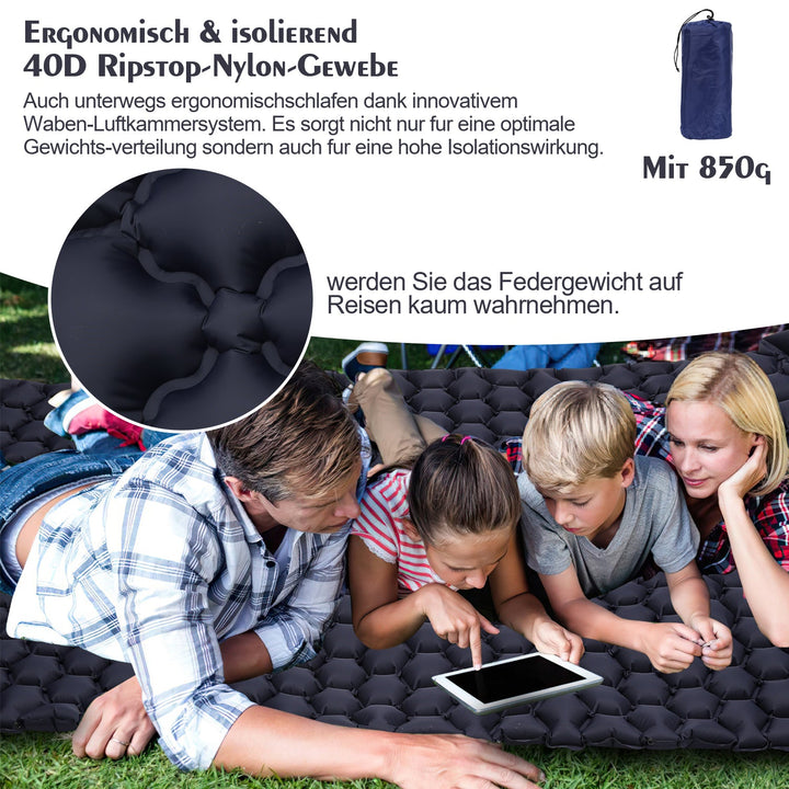 Sovematte camping matte fotpumpe | Luvikno