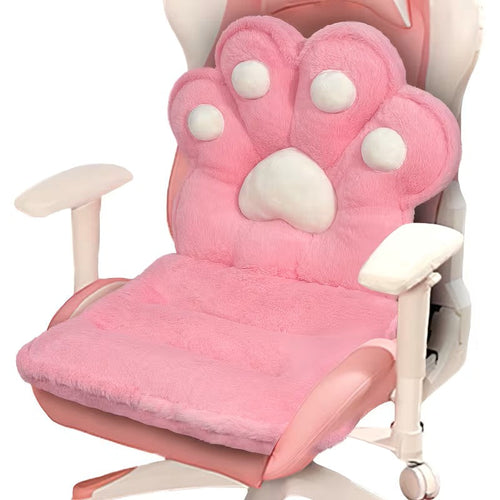 L-formet kattepfotpute – kosete og myk | Fluffy setepute for spillstoler og sofaer | Luvikno
