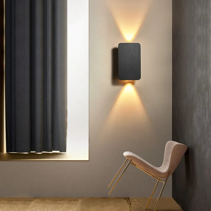 Vegglampe Moderne Metall Rektangulær LED Innendørs Luvikno