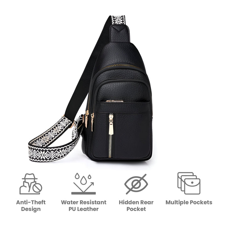 Luvikno | LuxuraGuard Chic Skulderveske | Stilig design mot tyveri for trygg hverdagsbruk