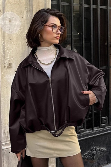 Luvik | Retro Biker Skinnjakke