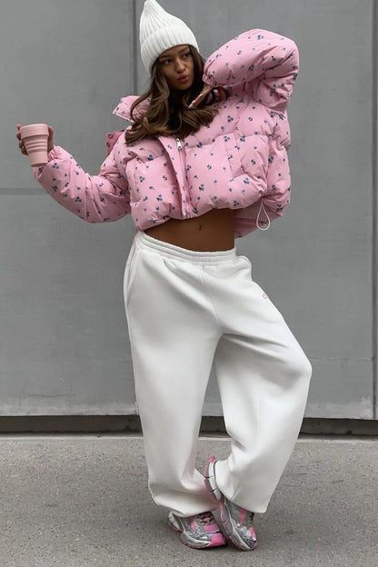 Luvik | Tulostettu Puffy Puffer Takki