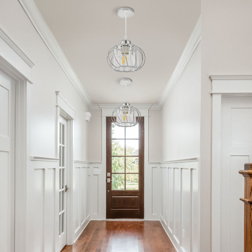 Pendellampe svart glass kule taklampe Luvikno