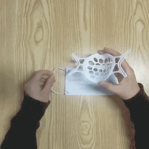 7. generasjon 3D silikon mykere ansiktsmaskeholder - forhindrer at briller dugger | Luvikno