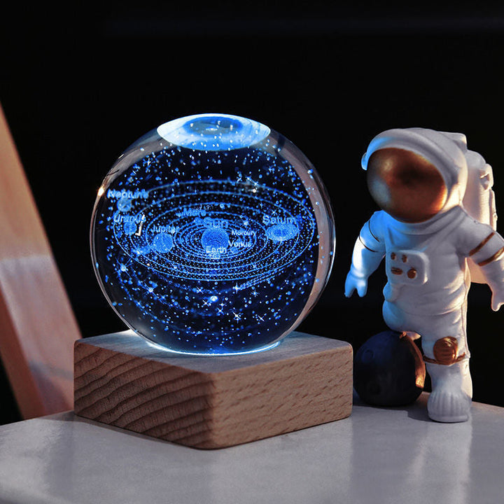 3D Galaxy Crystal Ball Night Light | Luvikno