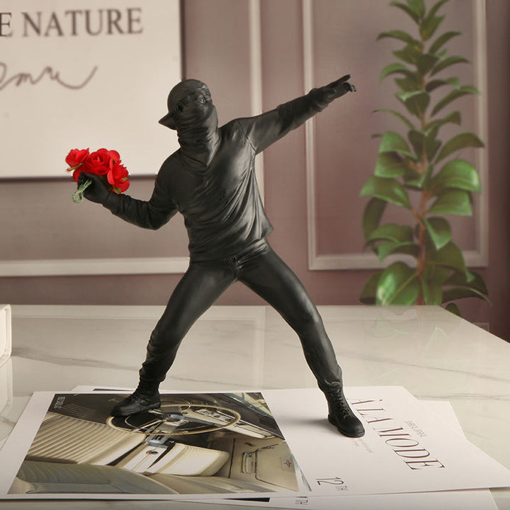 Banksy Flower Rioter Ornament | Luvikno