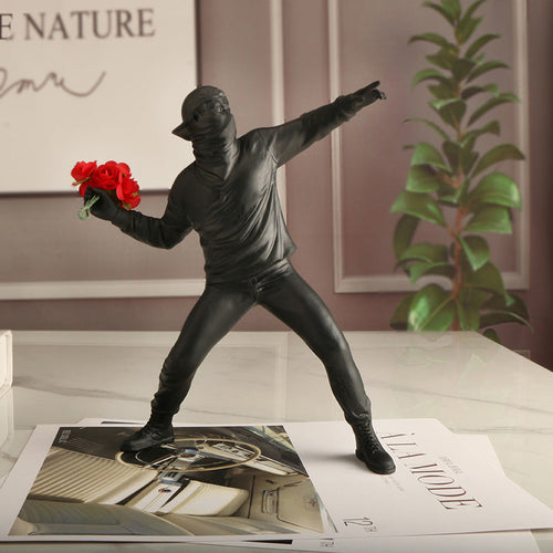 Banksy Flower Rioter Ornament | Luvikno