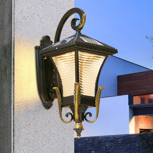 Europeisk stil Retro Aluminium Vanntett Utendørs 1-Lys Vegg Sconce Lampe | Luvikno