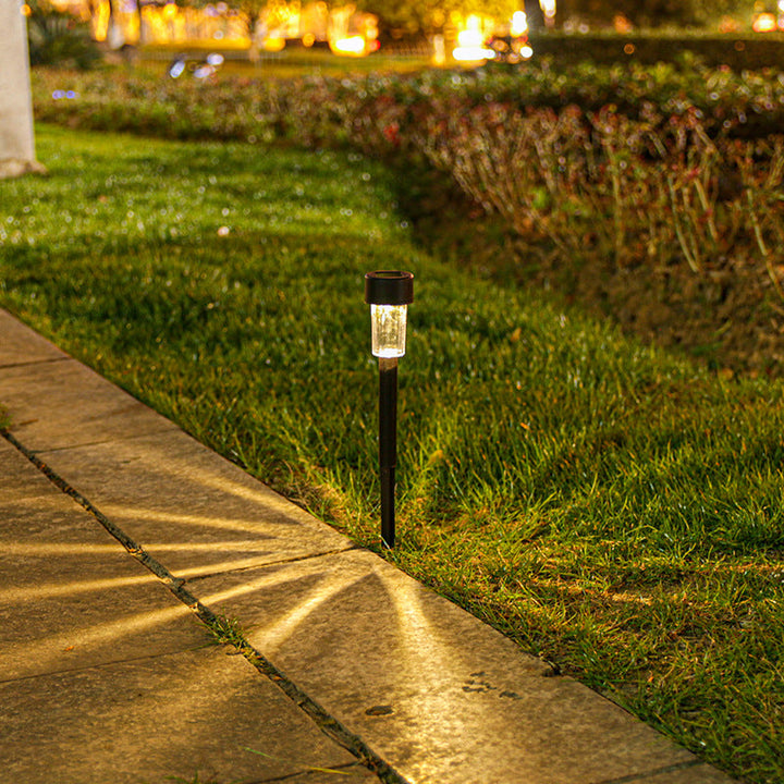 Moderne minimalistiske vanntette solcylinder i plast rustfritt stål LED landskapslys for hagen | Luvikno