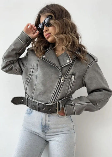 Luvik | Kunstlær Motorsykkelkåpe – Vintage Biker -stil