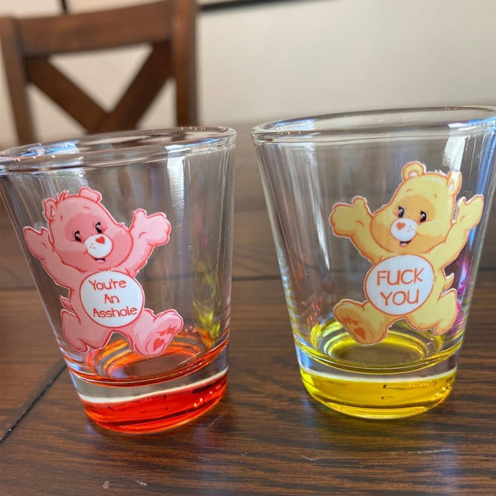 Swear Bears Shot Glasses Set, 6 Pieces | Luvikno