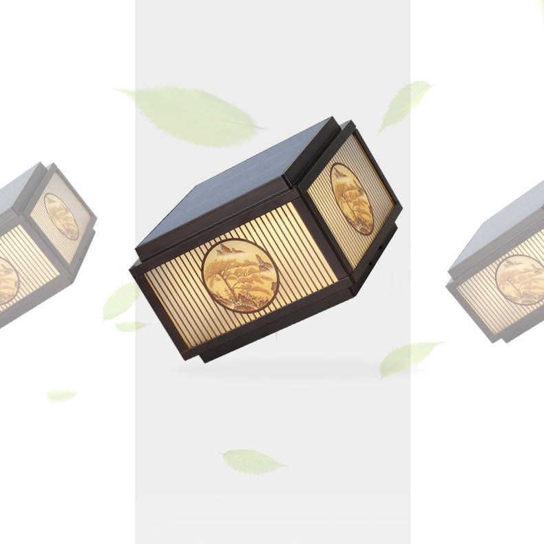 Moderne minimalistiske solvanntette firkantede aluminiums glass LED post hodelys for hage | Luvikno