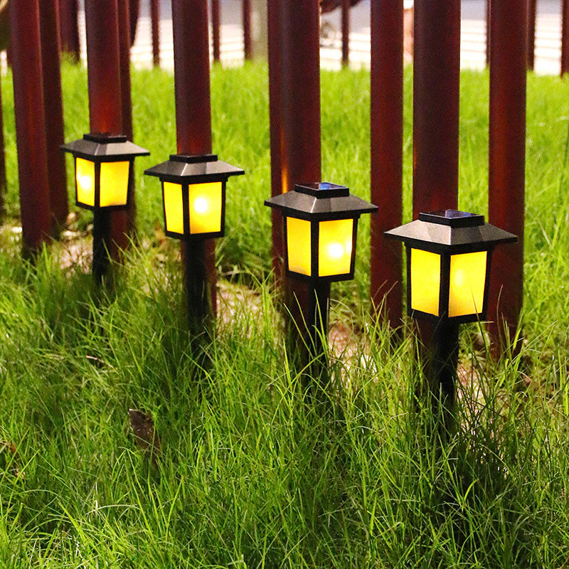 Moderne Minimalistisk Vanntett Solfylt Firkantet ABS PVC LED Utendørs Landskapslys For Hage | Luvikno