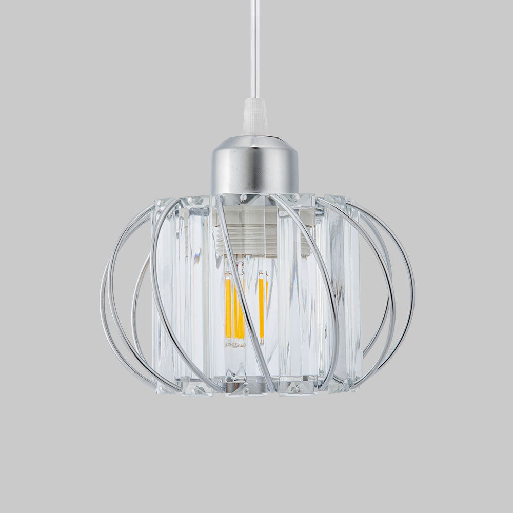 Pendellampe svart glass kule taklampe Luvikno