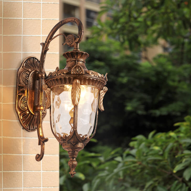 Europeisk Deluxe Lantern Utendørs Vanntett 1-Lys Vegglampe | Luvikno