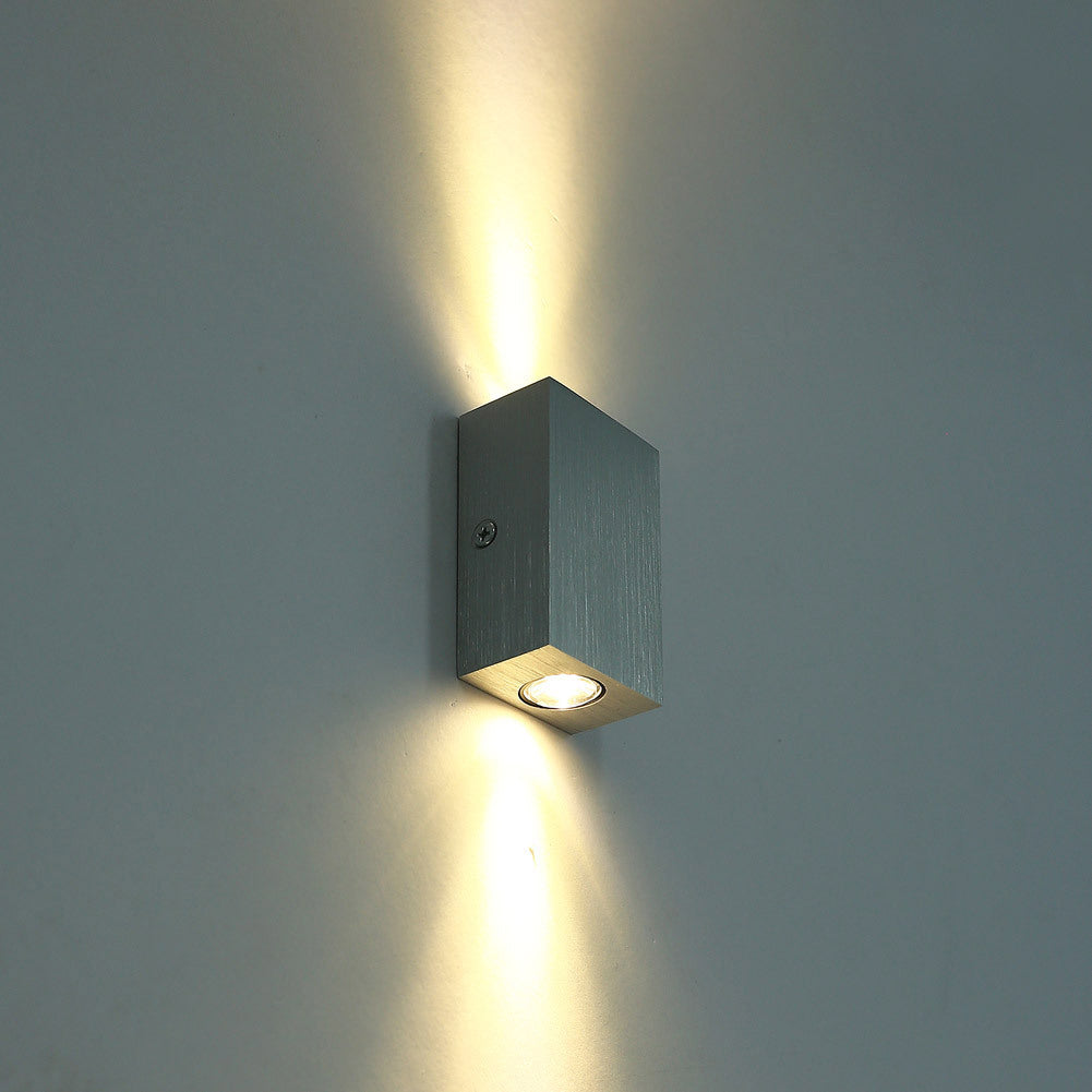 Moderne Enkelhet Vanntett Aluminium Kubisk LED Vegglampe For Utendørs Patio | Luvikno