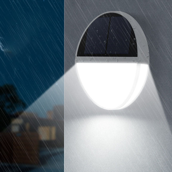 Solar utendørs vanntett rund flat kropp radar sensor LED vegglampe | Luvikno