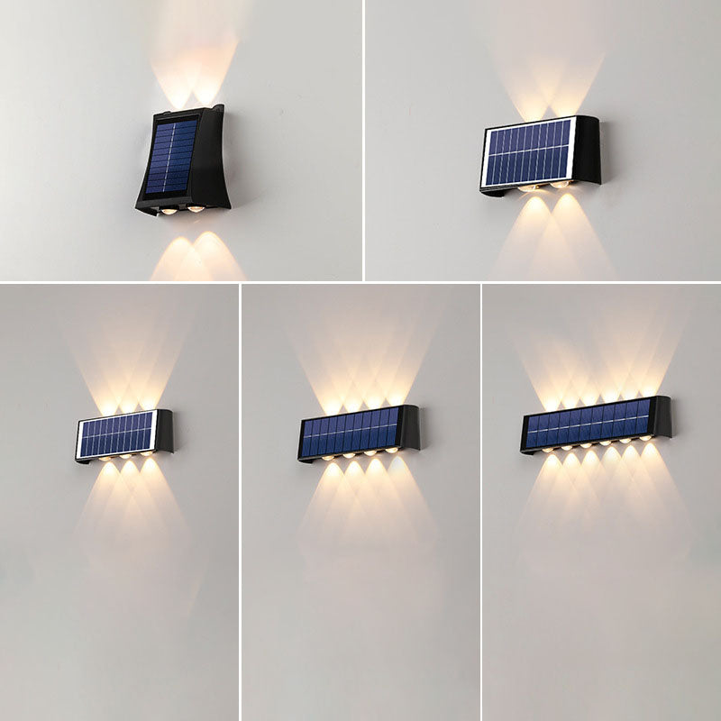 Luvikno | Lumiora Moderne Solar-LED Vegglampe for Utebruk | Rektangulært Design | IP56 Vanntett | Ulike Størrelser og Lys Intensiteter