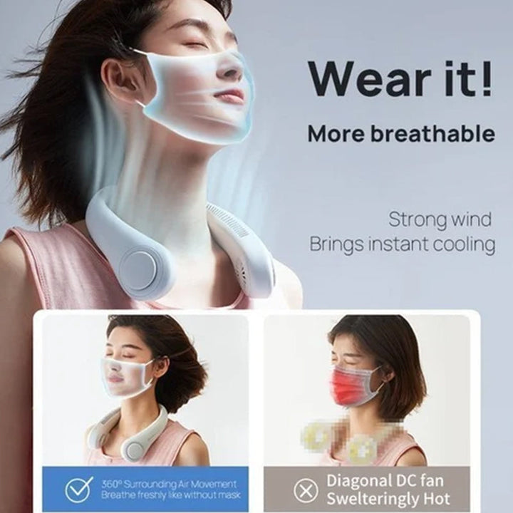 Ny bærbar nakkevifte | Luvikno